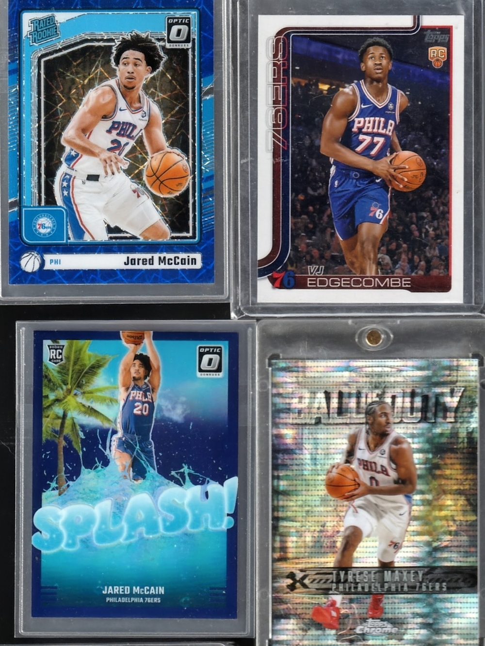 Philadelphia 76ers ROOKIE LOT W/ JARED MCCAIN VJ EDGECOMB ROOKIES #D FS MINT